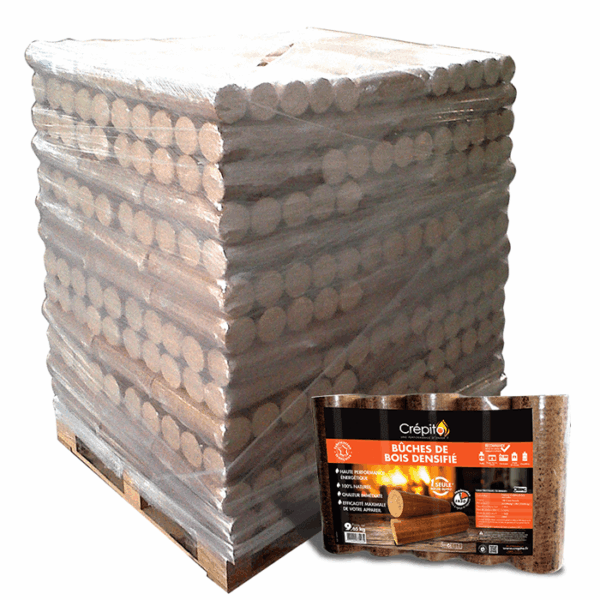 Pack de 5 bûches densifiées Crépito® – 30 cm