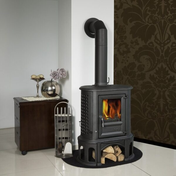 Poêle en fonte GLOBEFIRE Herculina, fonte, 7 kW – noir