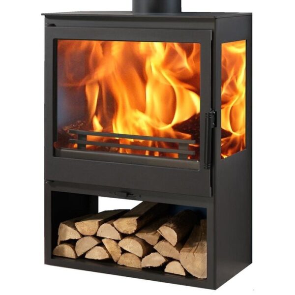 Poêle PANADERO Onix Trivision, acier, 7,1 kW – noir