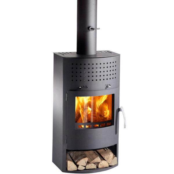 Poêle économique, THERMIA Borneo acier, 6 kW – gris