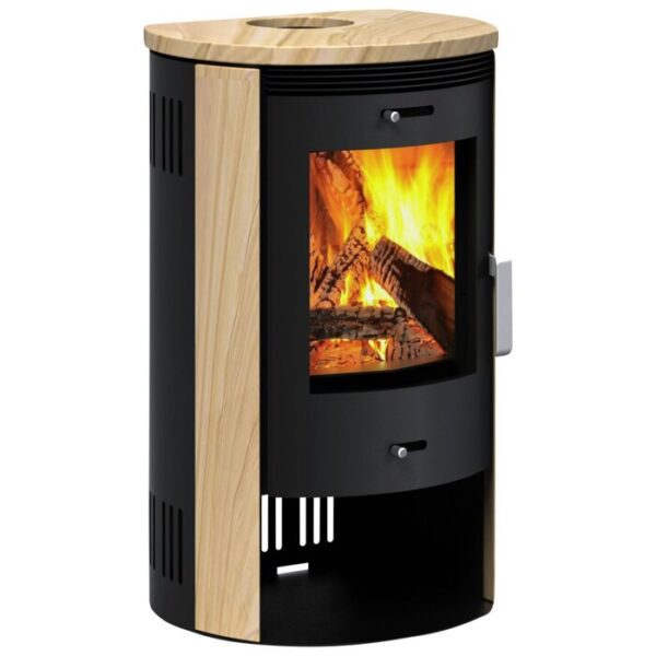 Poêle ACCENTE Nyborg 3.0, grès, 7,5 kW – noir/grès