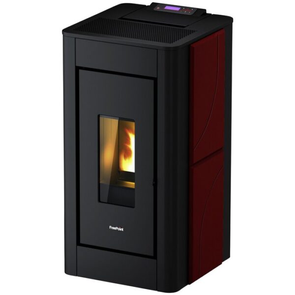 Poêle à granulés FREEPOINT Pretty, 8,6 kw, compatible WiFi – noirbordeaux