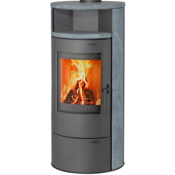 Poêle THERMIA Munich, pierre naturelle, 7 kW – gris