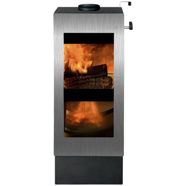 Poêle XEOOS x8 Patagonia, inox, 8 kW – argent